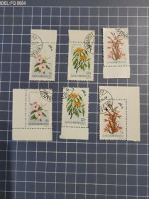 外国邮票 植物花卉6枚(盖销)