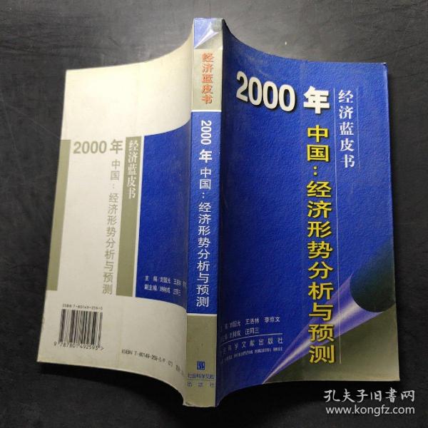 2000年中国：经济形势分析与预测