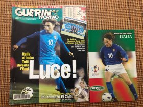 原版足球杂志 意大利体育战报2002 21期 附世界杯G组4队介绍册子 没有海报