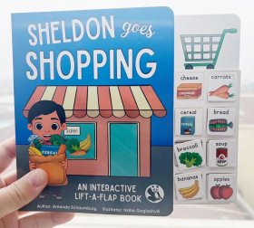 英文原版 去购物 Sheldon goes shopping 配对贴贴安静翻翻书