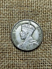 英属斐济1先令银币 1934年乔治五世 dyz0022