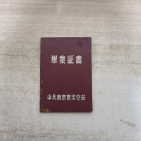 1955年 毕业证书 中共南京市委党校