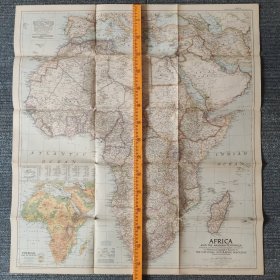 National Geographic国家地理杂志地图系列之1950年3月 Africa and the Arabian Peninsula 非洲及阿拉伯半岛地图