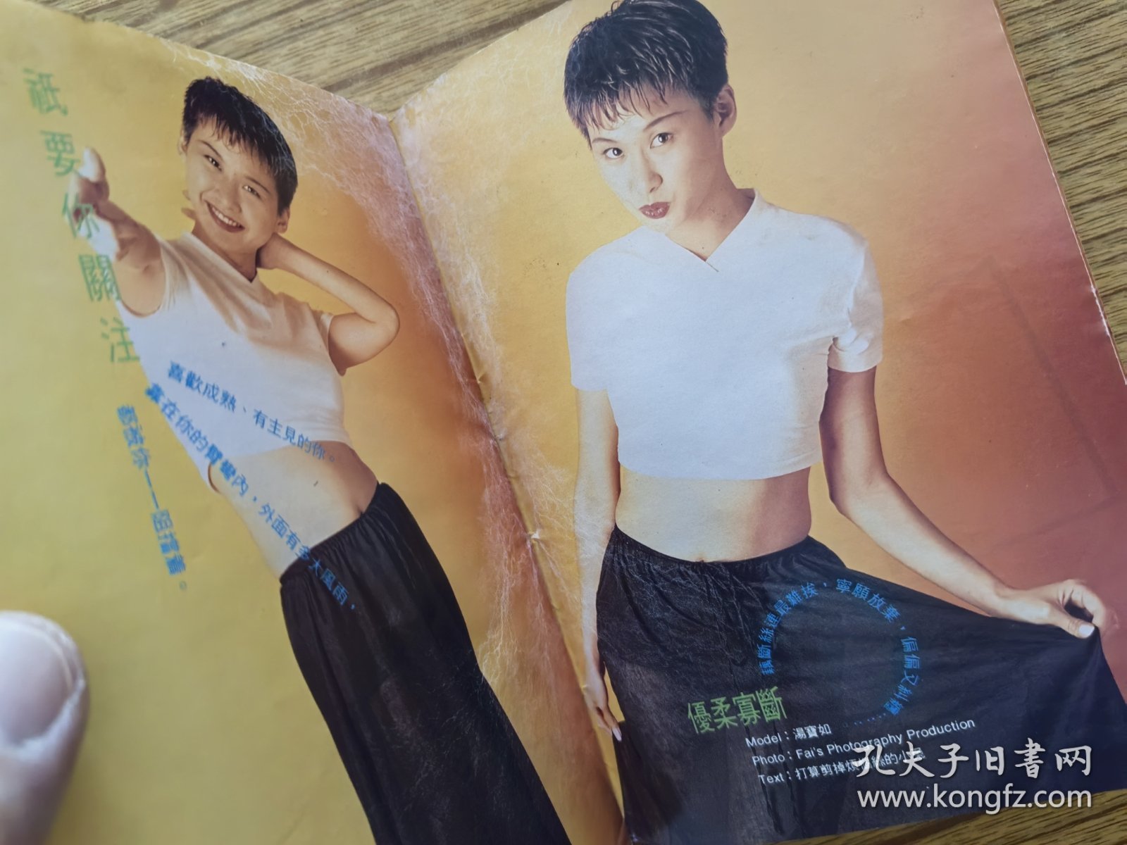 汤宝如范振锋日本酒井法子铃木保奈美中山美穗.32开彩页写真.有霉斑见图.