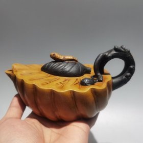 捡漏稀有珍藏！宜兴老式卧蚕大叶有成蒋蓉怀旧纯手工制作泡茶库存家用茶壶紫砂壶约400毫升