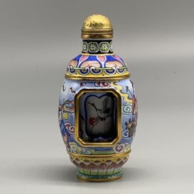 精品景泰蓝珐琅转心鼻烟壶 尺寸如图