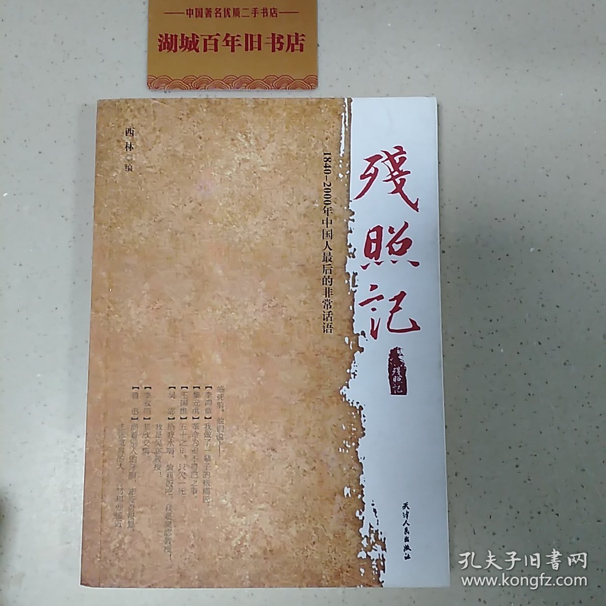 残照记（1840-2000年中国人最后的非常话语）。