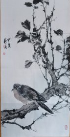 中国美协会员著名花鸟画家陈薪名花鸟精品保真