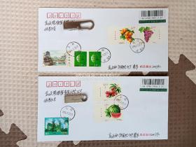 （2024001）上海金山邮品 2016-18水果邮票首日实寄挂号封 上海/石化16 上海金山/张堰