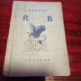 高级中学课本  代数  第一册 1956年 内页多页有手写习题如图六、封底