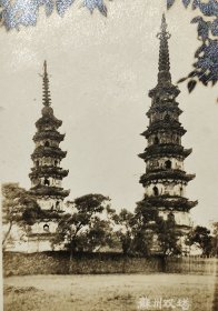 民国苏州风景老照片双塔