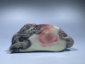 正宗龙游天下紫袍玉带手把砚！雕工精湛，包浆厚重，收藏佳品！