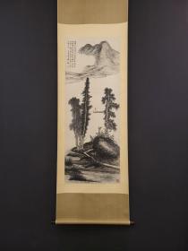 旧藏 张大千 精品纸本山水人物 画心