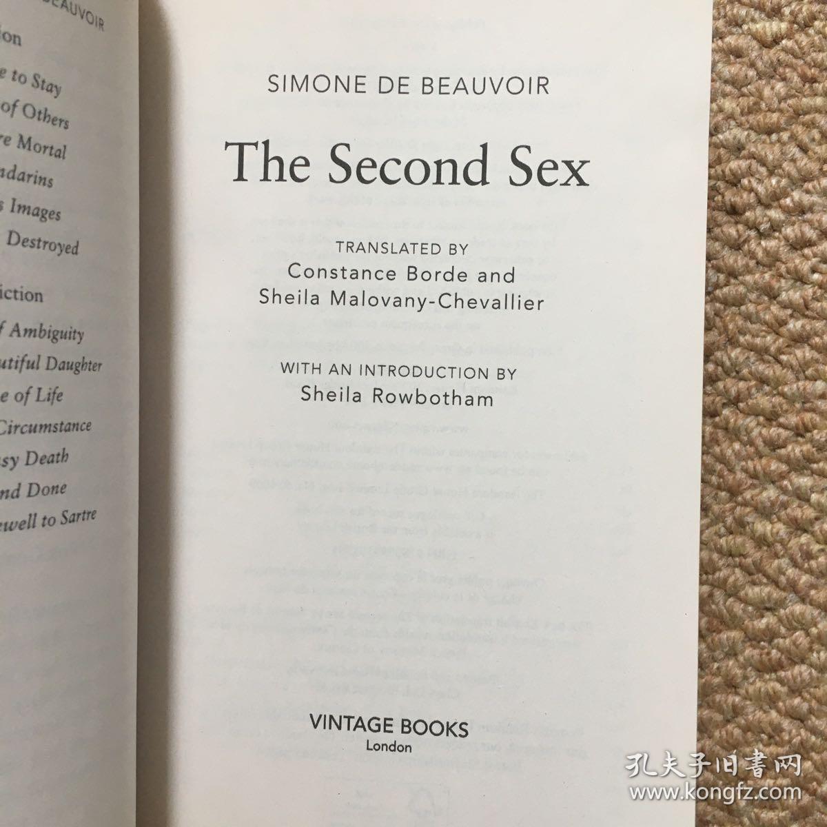 英文 The Second Sex