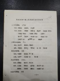 正定县十届人大代表名单、列席人员名单及职务