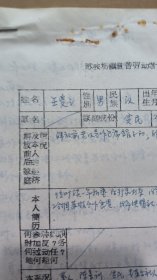 手稿2556，四川成都苏坡场镇贫苦劳动者协会会员登记表，2页