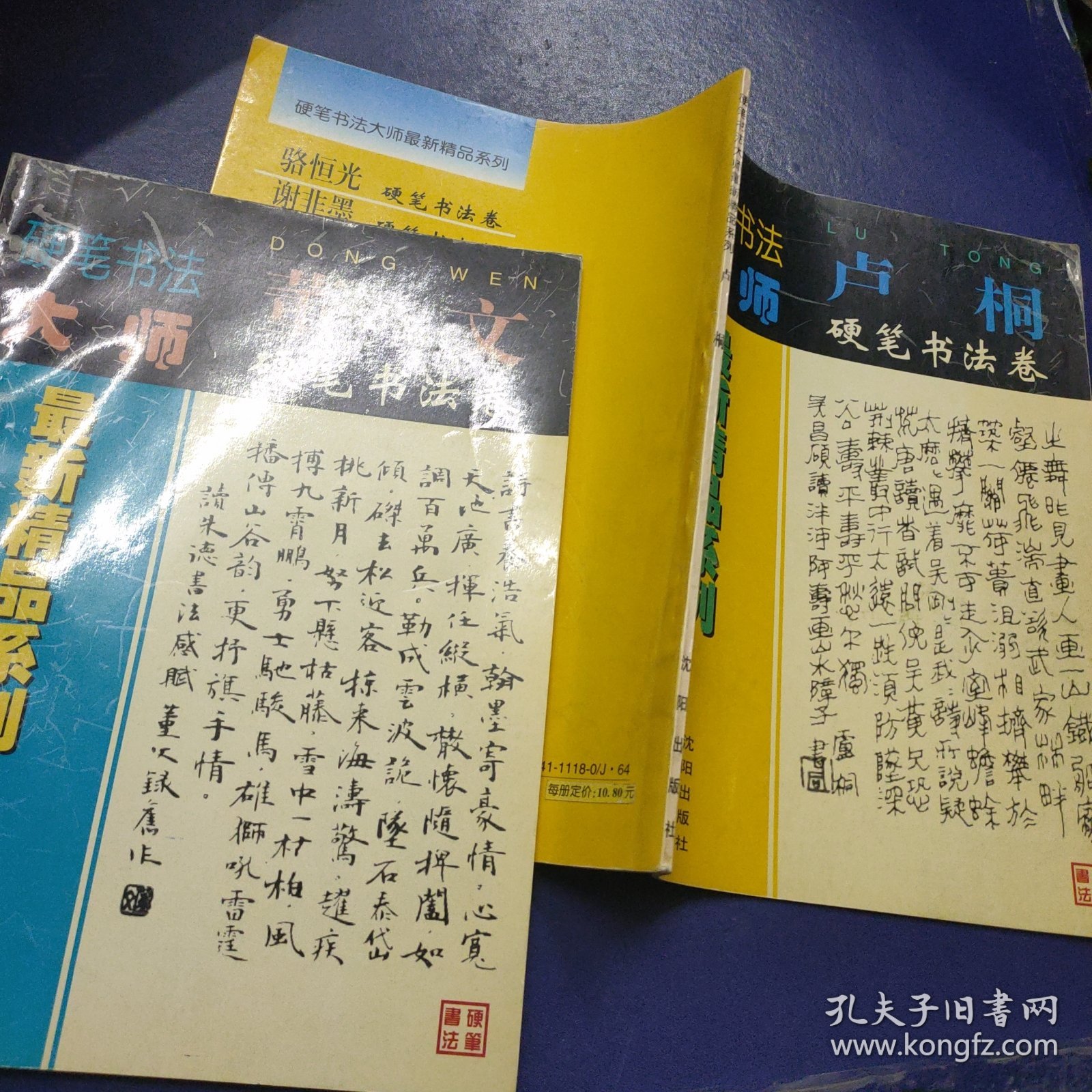 硬笔书法大师最新精品系列 卢桐硬笔书法卷、董文硬笔书法卷、2本