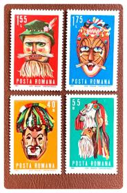 罗马尼亚邮票：1969年发行的《面具》（全4枚）