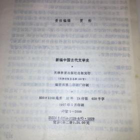 新编中国古代文学史 上下