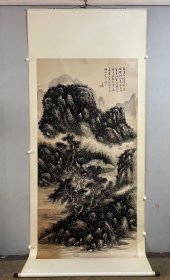 山水画，八尺立轴