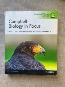 Campbell Biology in Focus: International Edition 坎贝尔生物学教材【英文版，大16开铜版纸印刷】馆藏书，裸书2.4公斤，前面顶部页边少许水渍