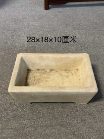 汉白玉石花盆