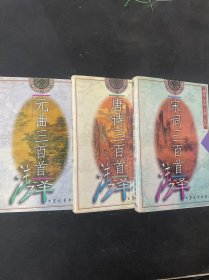 唐诗 宋词 元曲三百首注译（全三册 共3本）