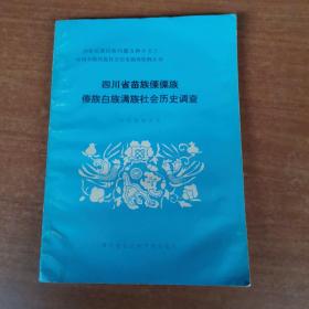 四川省苗族傈僳族傣族白族满族社会历史调查