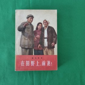 在田野上前进1956年3月1版1印十七年文学初版本 红色文学 怀旧收藏 白纸铅印大开本 封面漂亮 富有时代气息