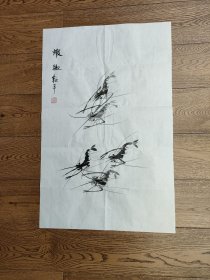 李钦平，1983年出生于河南商丘，现定居山东菏泽。号虎啸堂主人，自幼酷爱绘画艺术，自学取法于刘奎龄，冯大中等画集。悟性求法，逐渐形成自己的绘画风格。软片尺寸:70x45(cm)，手绘保真。(20243868~69~70#)