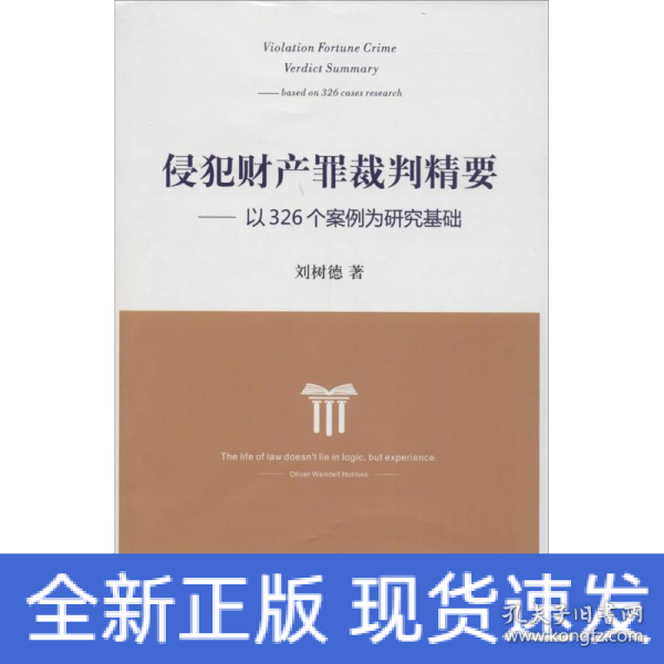 侵犯财产罪裁判精要：以326个案例为研究基础