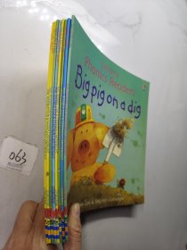 Usborne Phonics Readers（8册合） Hen's Pens Fat cat on d mat Frog on d log Todd mdkes d rodc Tedih d red pеd Goose on the (oose Hens pens Bigpig oh d dig