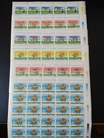 罗马尼亚1990年意大利世界杯足球邮票II 8全新25套（8版200枚）