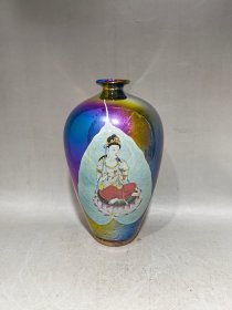宋代建窑七彩光釉观音梅瓶【 27x17.5cm 】h