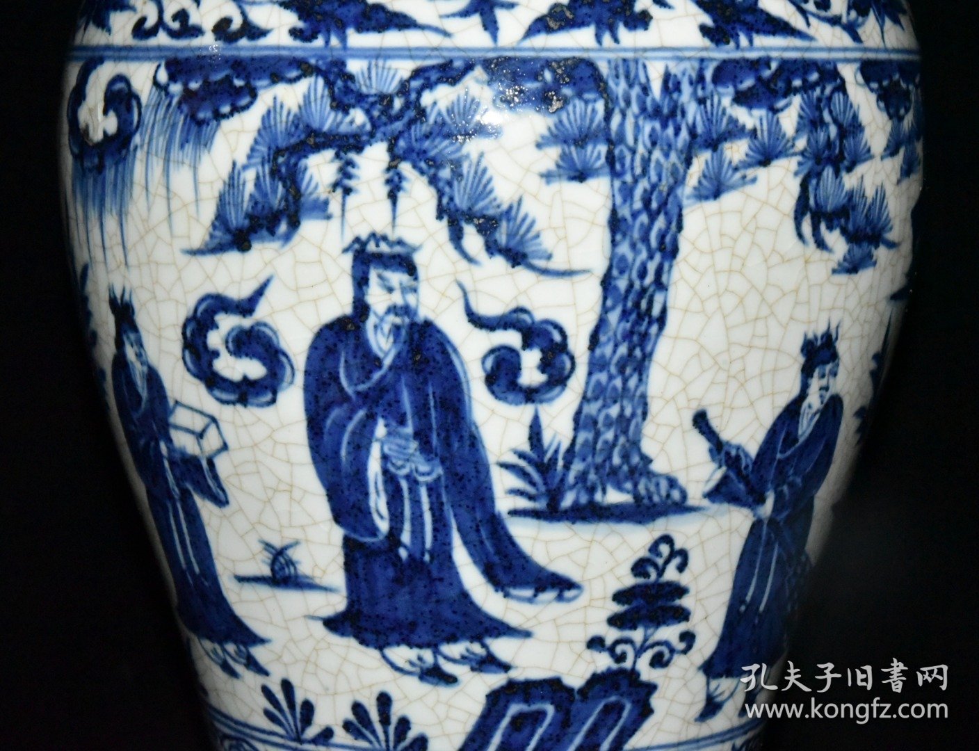 元青花开片人物故事梅瓶【44×25.5cm】