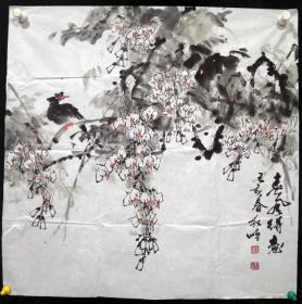 金纪顺，山东画家。花鸟斗方软片