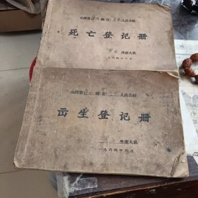 64年一个村的《出生登记册》《死亡登记册》