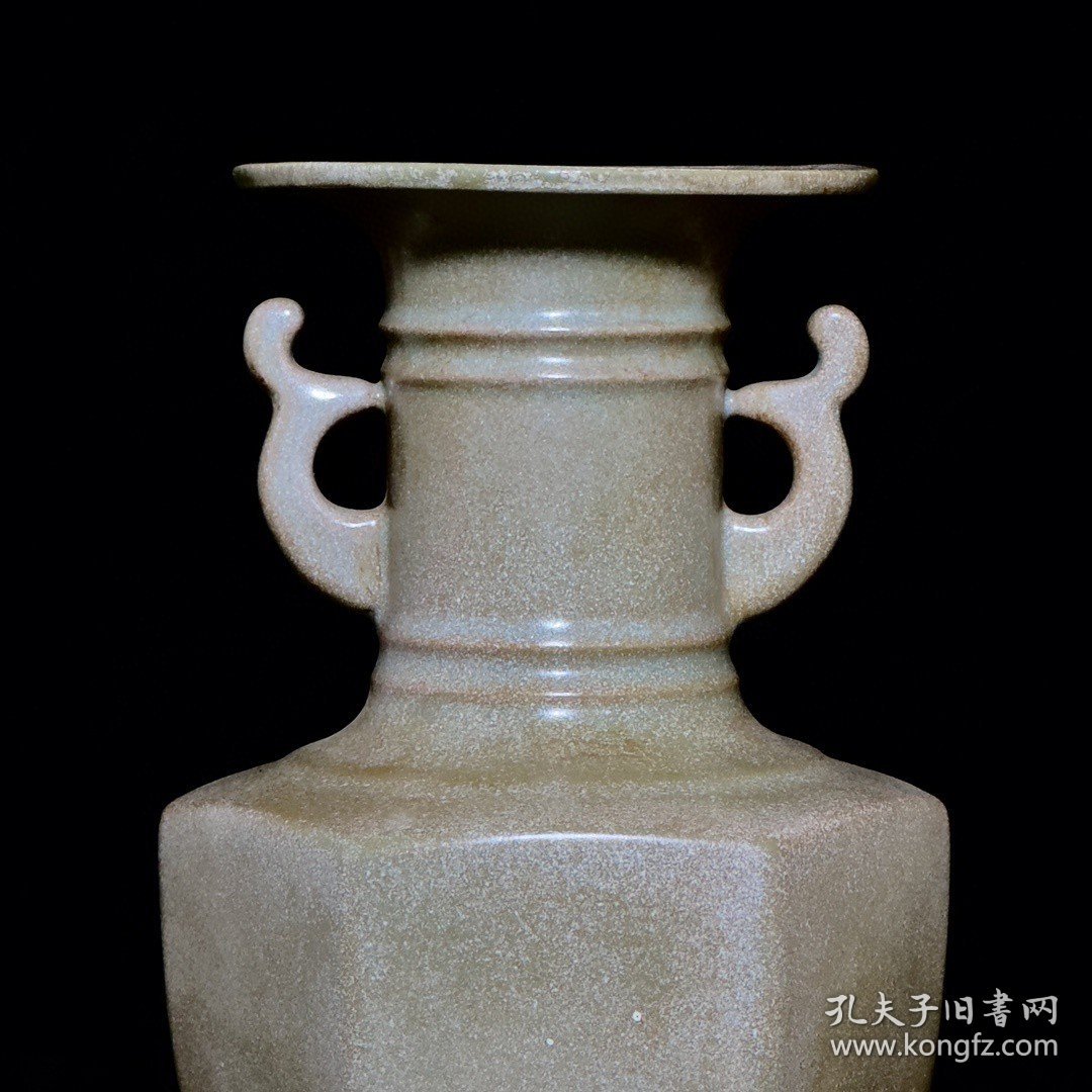 宋汝窑双耳瓶 23/13厘米