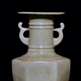 宋汝窑双耳瓶 23/13厘米