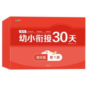 斑马幼小衔接30天强化篇（全7册）全套试卷6-8岁学前班一年级适用 拼音数学英语紧贴教材