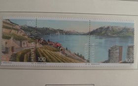 瑞士2011年邮票旅游风光 西乌葡萄酒产区日内瓦湖畔拉沃 新 3全 外国邮票