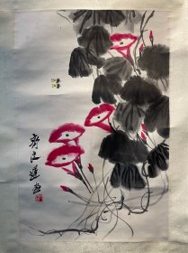 齐良迟
当年老爷子钓完鱼画的，得自本人
69*45.5cm，立轴