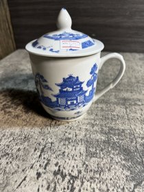 90年代，青花梧桐茶杯一只5