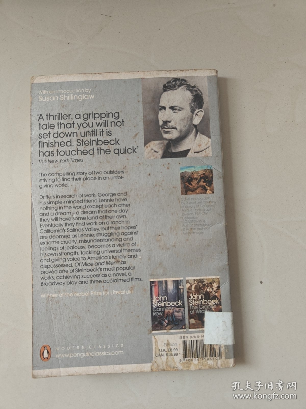 JOHN STEINBECK University. She John Steinbedk Newsletter andOf Mice and Men With an Introduction by Susan Shillinglaw