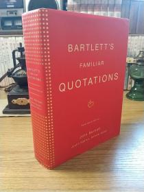 Bartlett's Familiar Quotations巴特利特熟悉的引文（精装本）