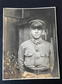 民国日军士兵银盐照片。长13厘米，宽10厘米。包老包真，满百包邮。
