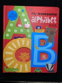 英文原版繪本 My Awesome Alphabet Book 兒童啟蒙26個(gè)字母單詞紙板書 適合2-6歲 童書 兒童英語啟蒙 全彩大開本