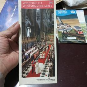 WELCOME TO WESTMINSTER ABBEY（折页式英国威斯敏斯特教堂导游手册/全英文）