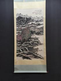 A 黄宾虹 精品纸本6尺山水立轴 画心