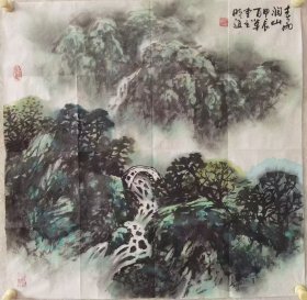 【作品保真，取自画家本人】 洪明道 1938年，江苏扬中人，《洪明道艺术馆》馆主。现为中国美术家协会会员、中国版画家协会会员、中国工艺美术学会会员、中国神剑文艺学会理事、安徽省中国画学会创会顾问、芜湖美术创作院常务副院长、芜湖政协书画院副院长、芜湖市美协名誉主席、一级美术师，兼任中国书画学会名誉主席、京津徽文化书画院顾问等。
